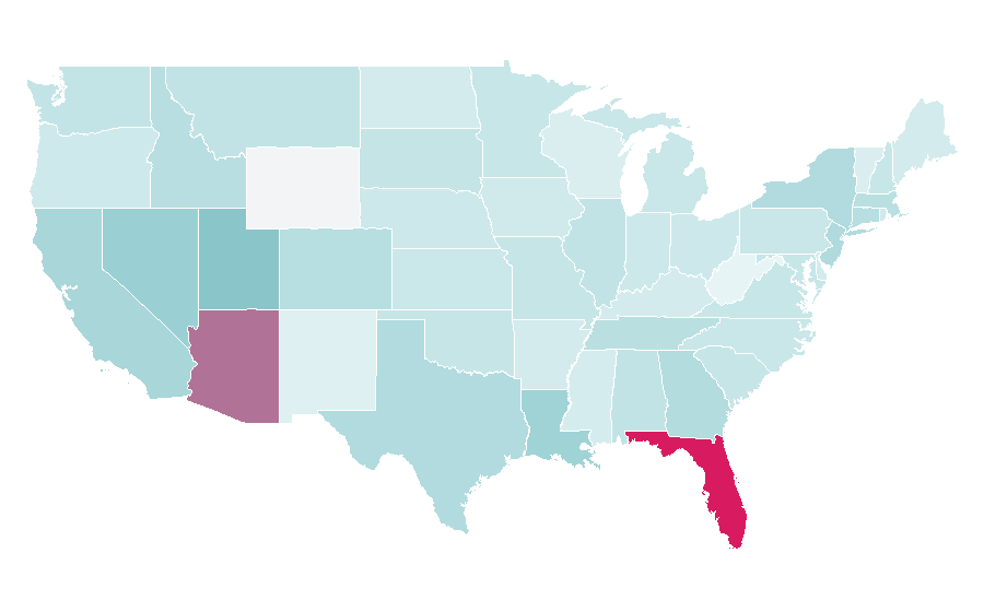 Affinity by region — Grant Cardone, United States