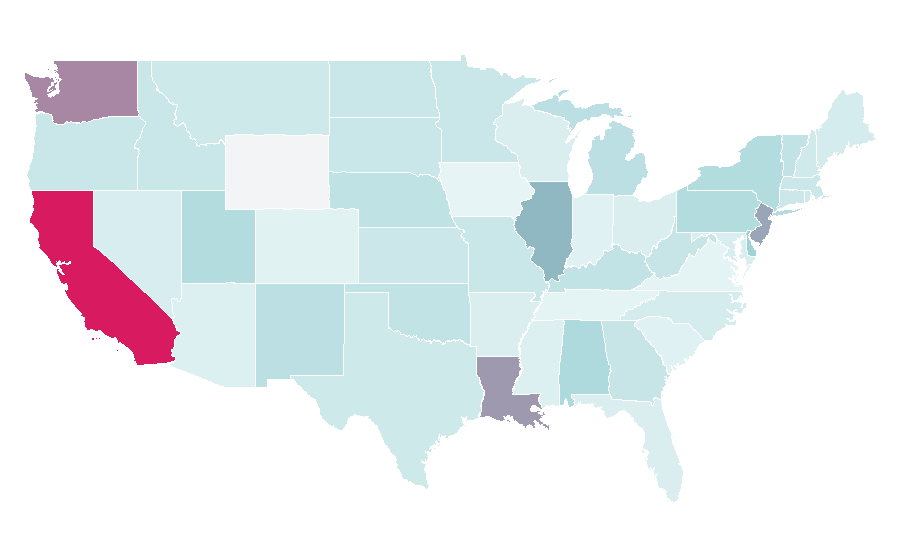 Affinity by region — Graphic arts, United States