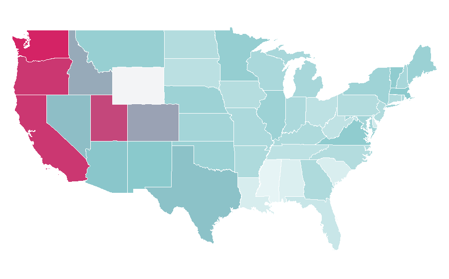 Affinity by region — Grave of the Fireflies, United States