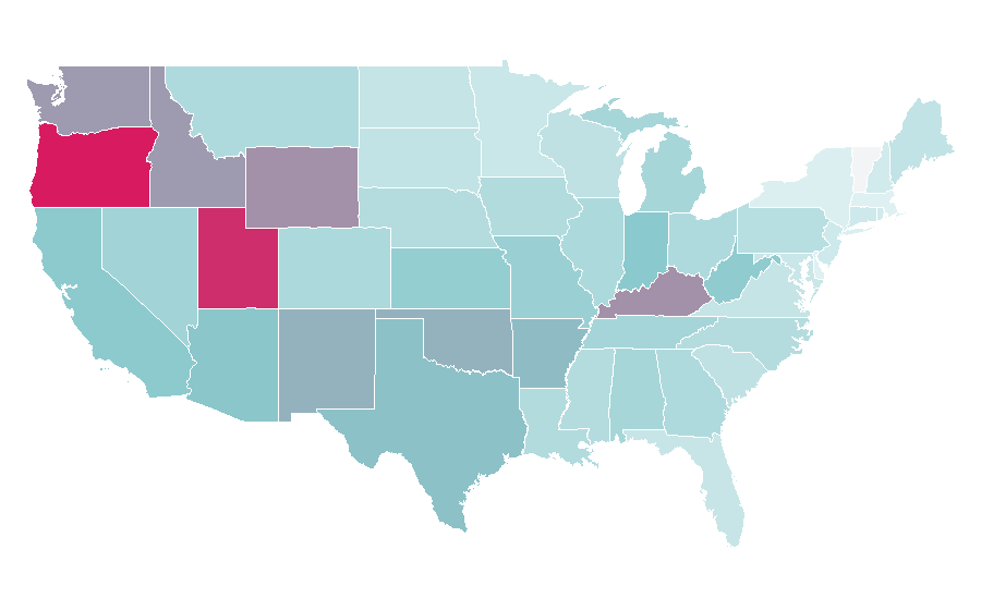 Affinity by region — Gravity Falls, United States
