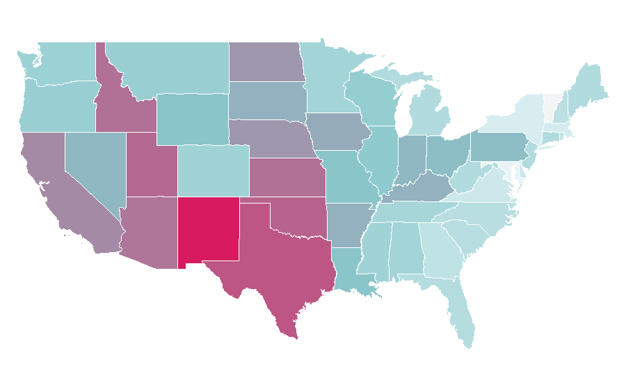 Affinity by region — Grease (lubricant), United States