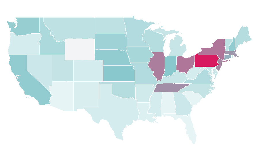 Affinity by region — Grease (musical), United States