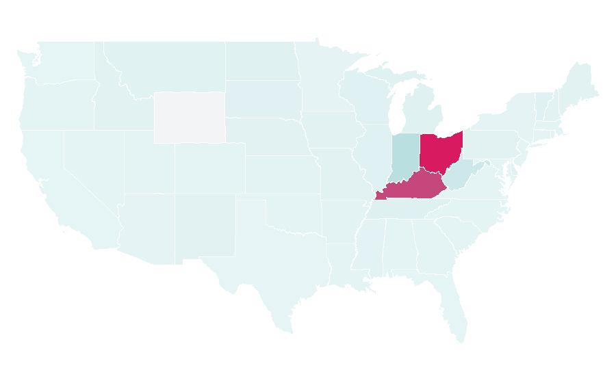 Affinity by region — Great American Ball Park, United States