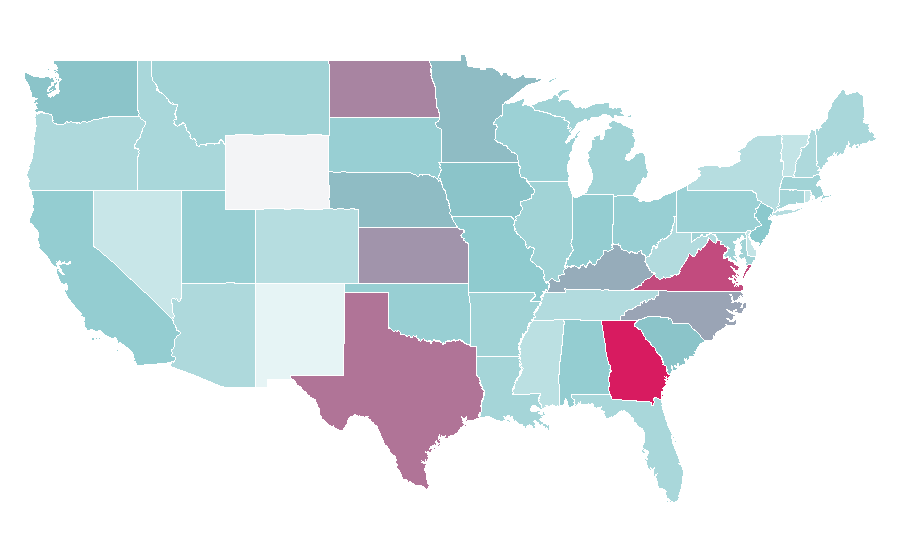 Affinity by region — Great Britain, United States