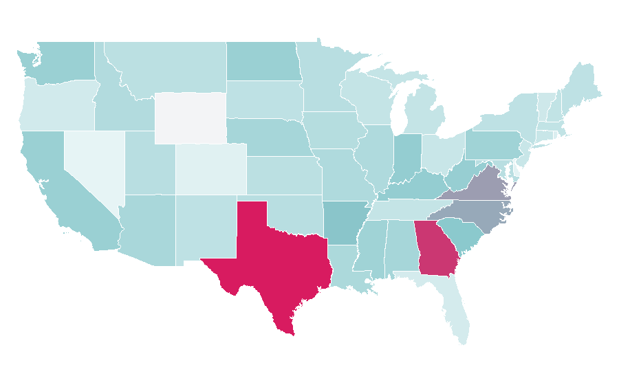 Affinity by region — Great Depression, United States