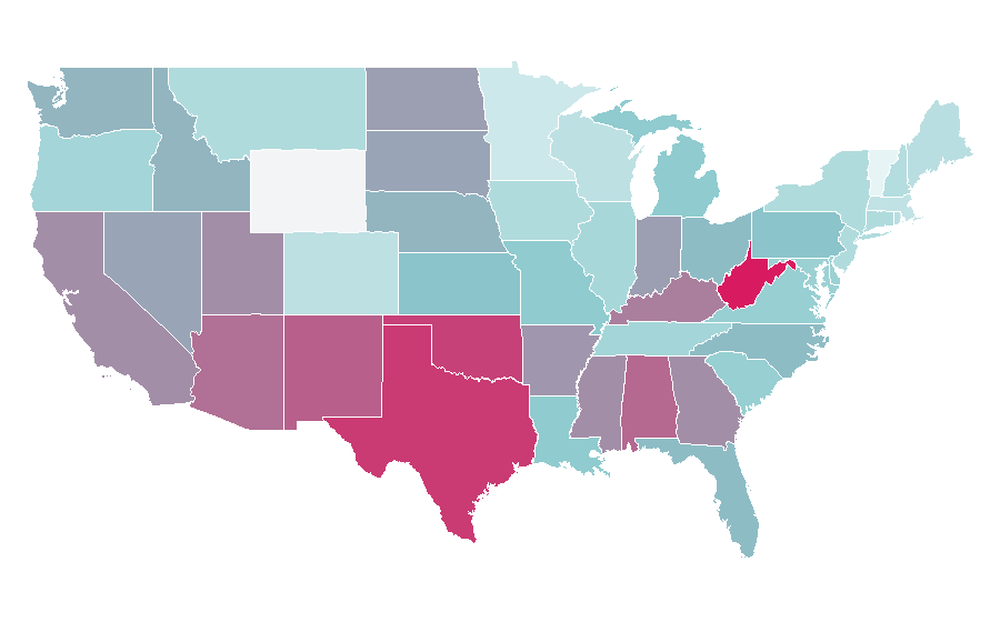 Affinity by region — Greek mythology, United States