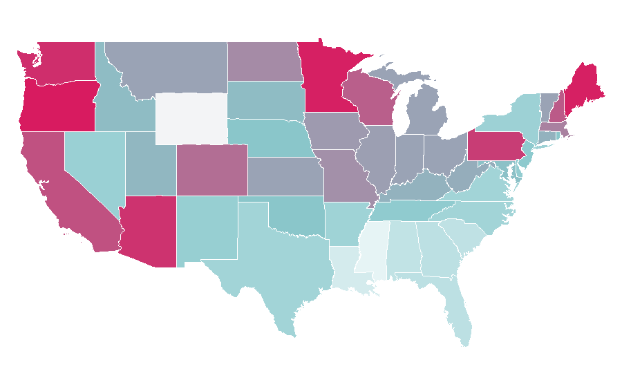Affinity by region — Green Day, United States