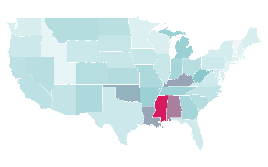 Affinity by region — Green Dot Corporation, United States