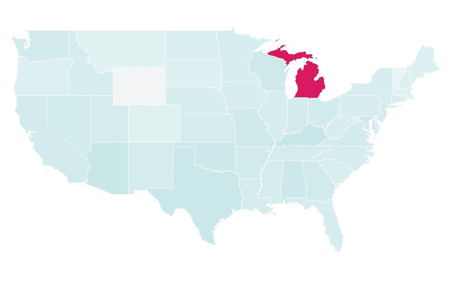 Affinity by region — Green Lantern, United States