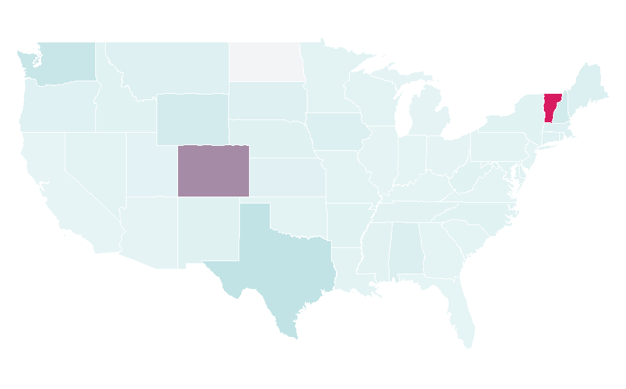 Affinity by region — Green Mountain, United States