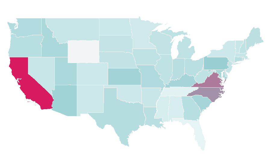 Affinity by region — Green party, United States