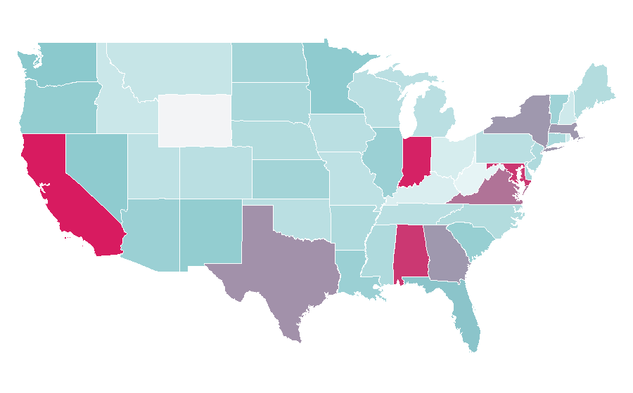 Affinity by region — Greeting, United States