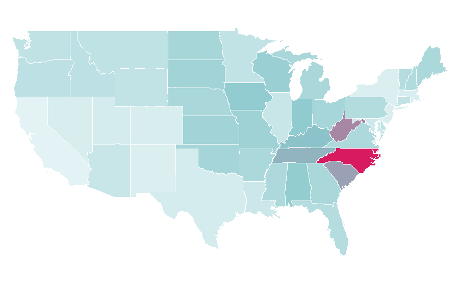 Affinity by region — Greg Biffle, United States