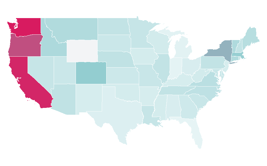 Affinity by region — Grenache, United States
