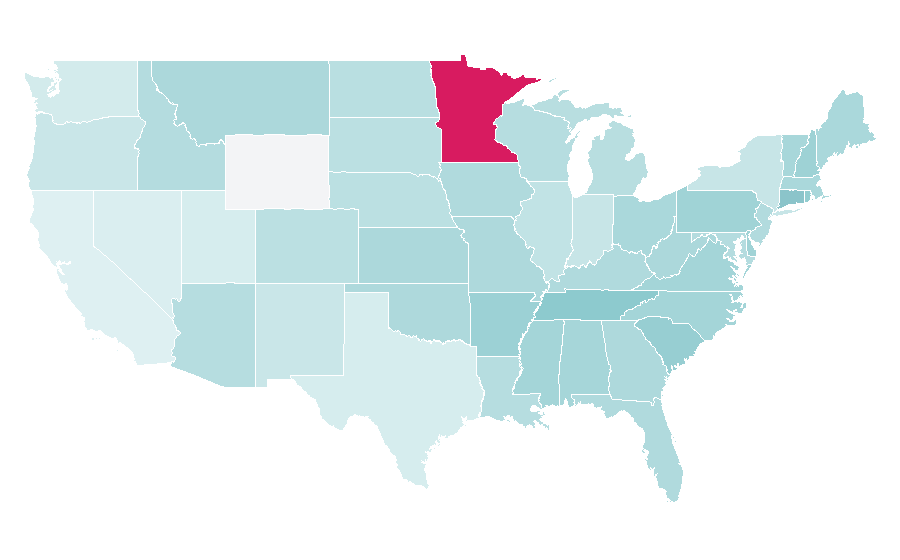 Affinity by region — Gretchen Carlson, United States
