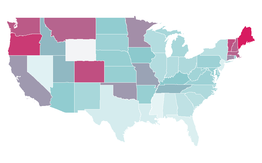 Affinity by region — Grift, United States