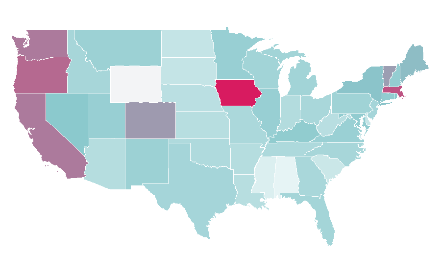 Affinity by region — Grimes (musician), United States