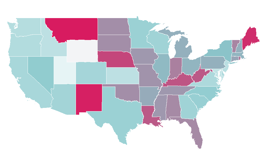 Affinity by region — Grindr, United States