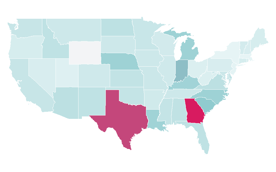 Affinity by region — Gross domestic product, United States