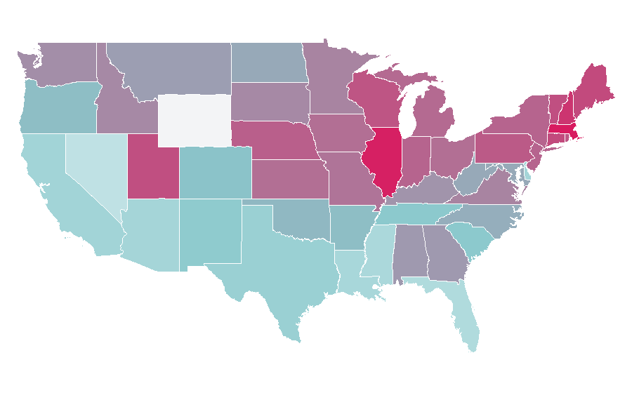 Affinity by region — Groundhog Day (film), United States
