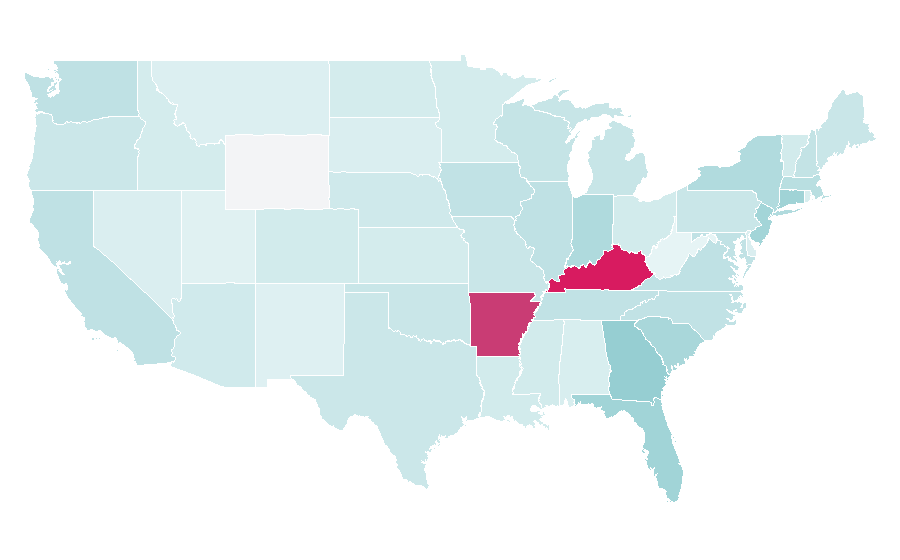 Affinity by region — Guacamole, United States