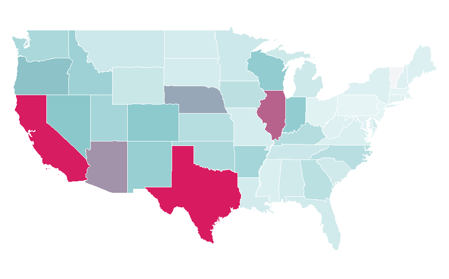 Affinity by region — Guanajuato, United States