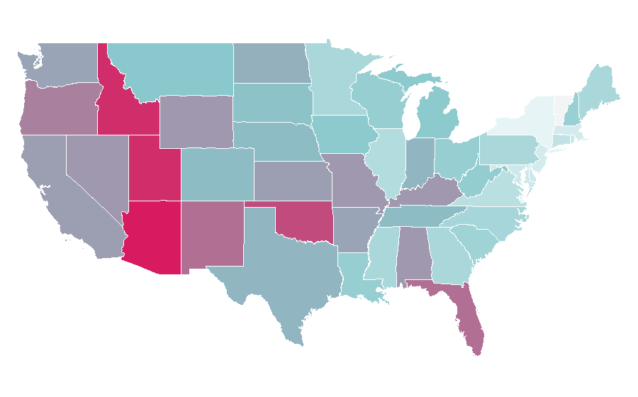 Affinity by region — Guardians of the Galaxy (2008 team), United States