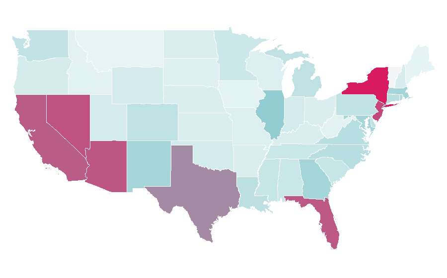 Affinity by region — Guess (clothing), United States