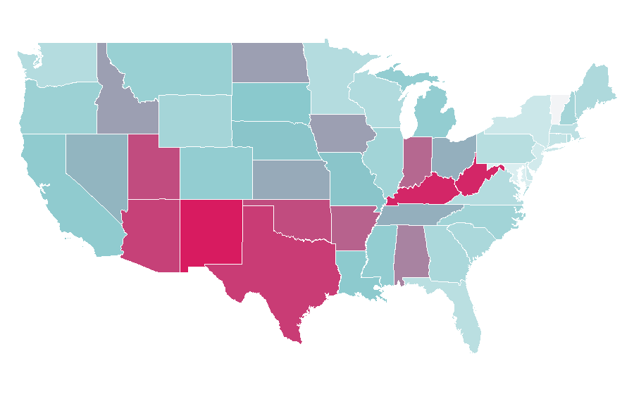 Affinity by region — Guitar Hero, United States
