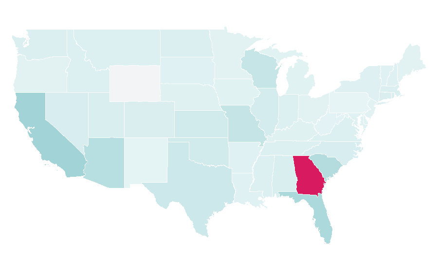 Affinity by region — Gulfstream Aerospace, United States