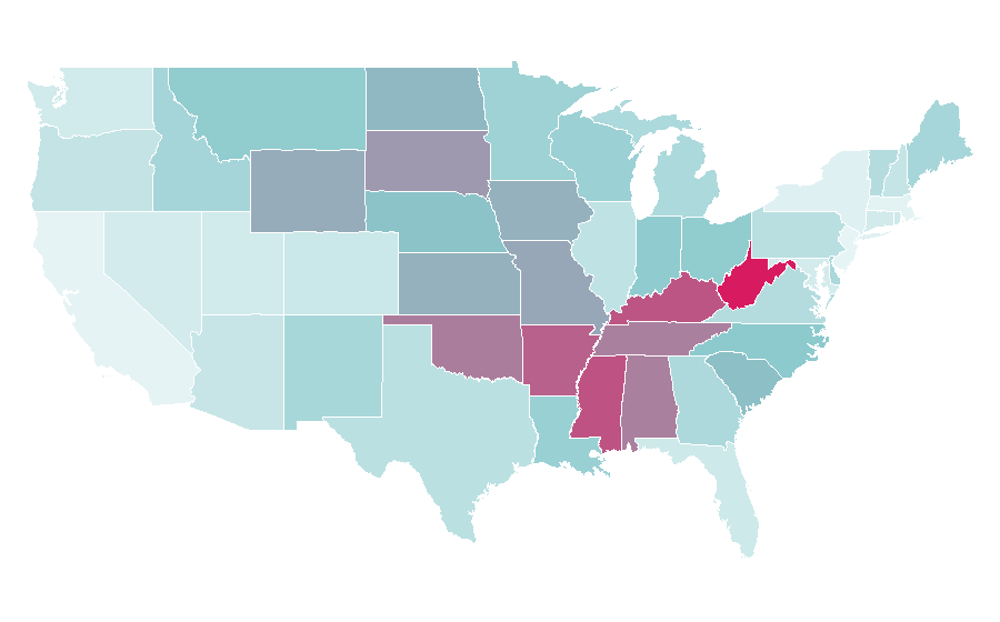Affinity by region — Gunsmoke, United States