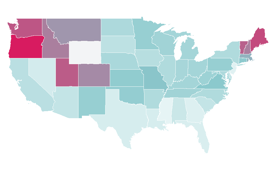 Affinity by region — Guy Fawkes, United States