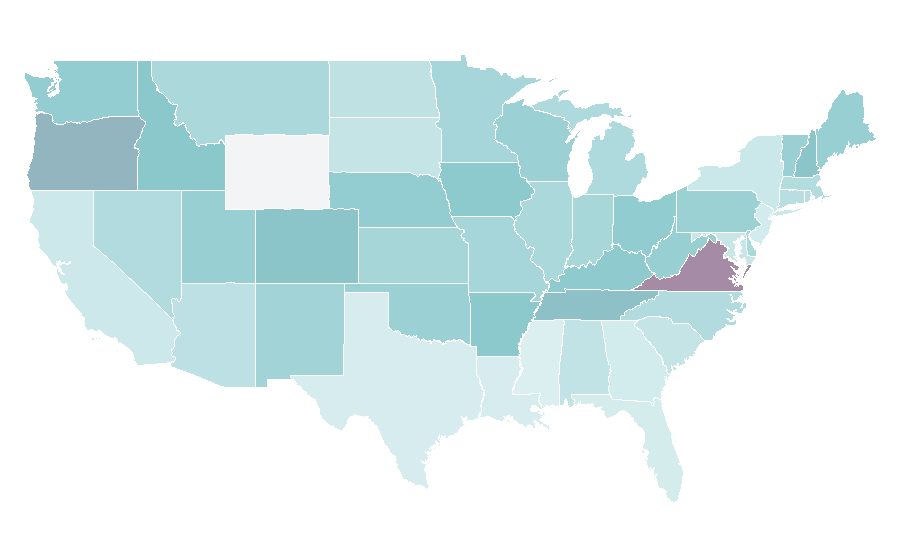 Affinity by region — Gwar, United States