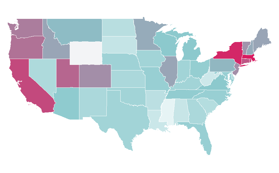 Affinity by region — Gwyneth Paltrow, United States