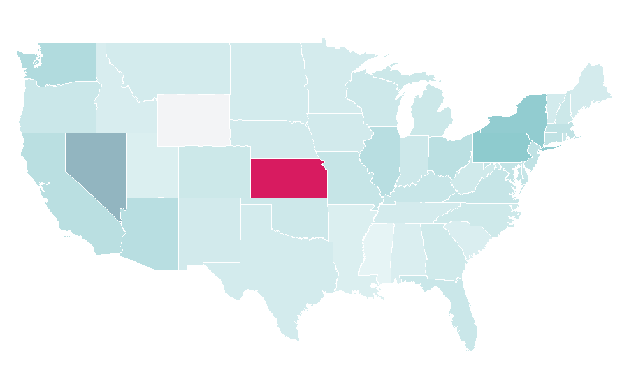 Affinity by region — Gym Class Heroes, United States