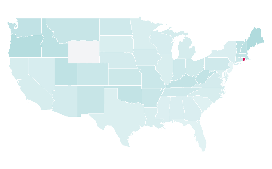 Affinity by region — H. P. Lovecraft, United States