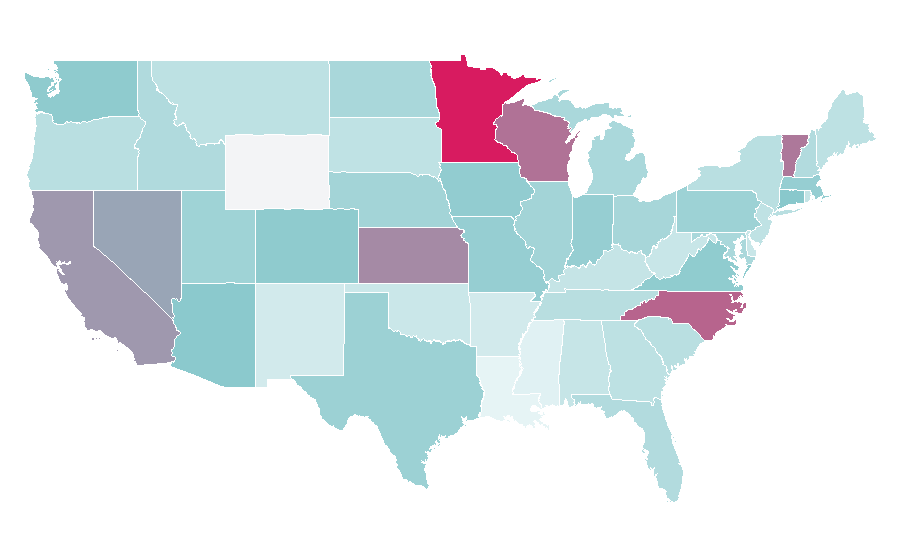 Affinity by region — Haas F1, United States