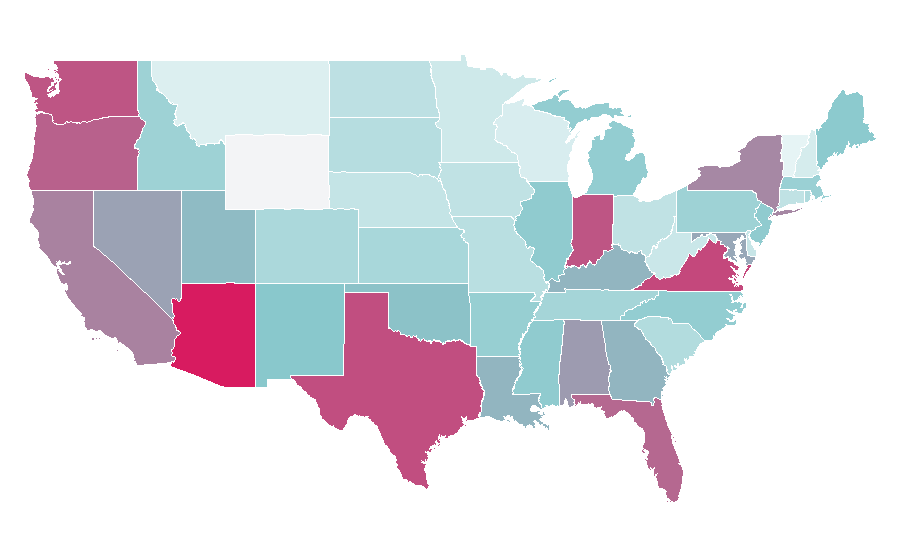 Affinity by region — Hacker (term), United States