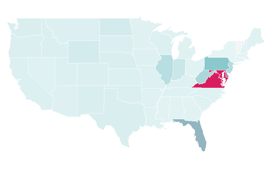 Affinity by region — Hair Cuttery, United States