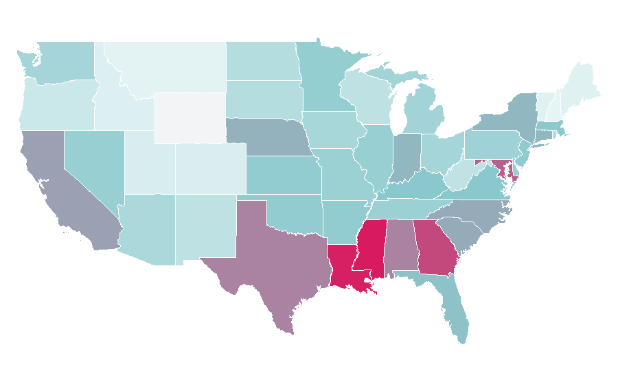 Affinity by region — Hair gel, United States