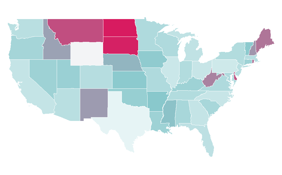 Affinity by region — Hair keratin, United States