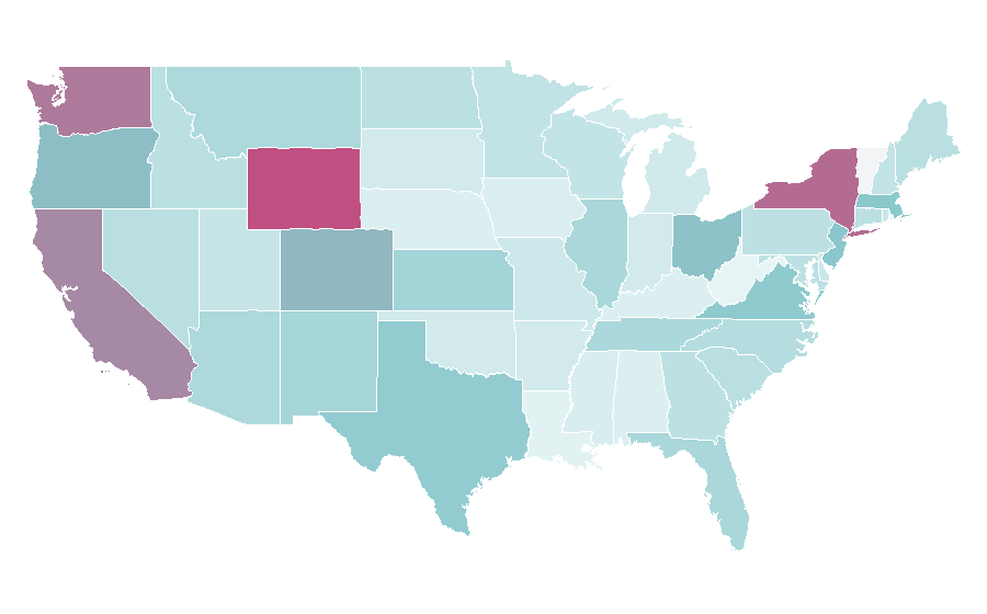 Affinity by region — Hair salon, United States