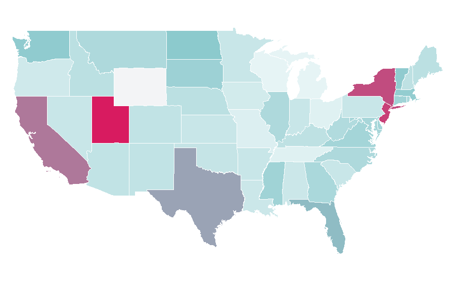 Affinity by region — Hair straightening, United States