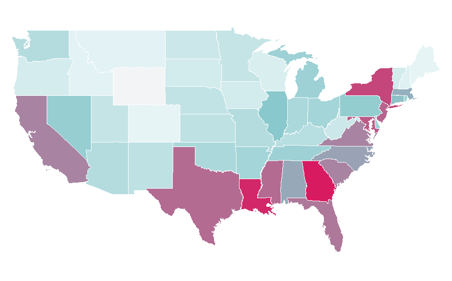 Affinity by region — Hair wax, United States