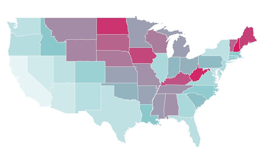 Affinity by region — Halara, United States