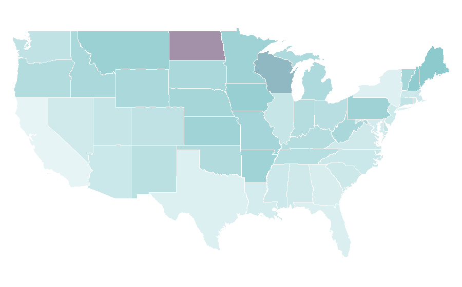Affinity by region — Halestorm, United States