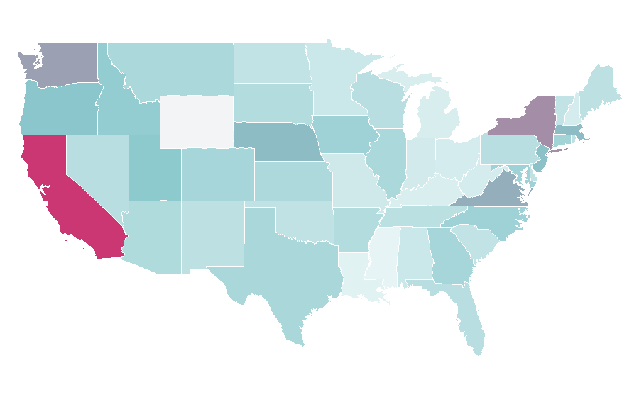 Affinity by region — Half marathon, United States