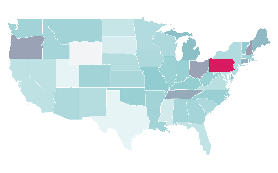Affinity by region — Hall & Oates, United States