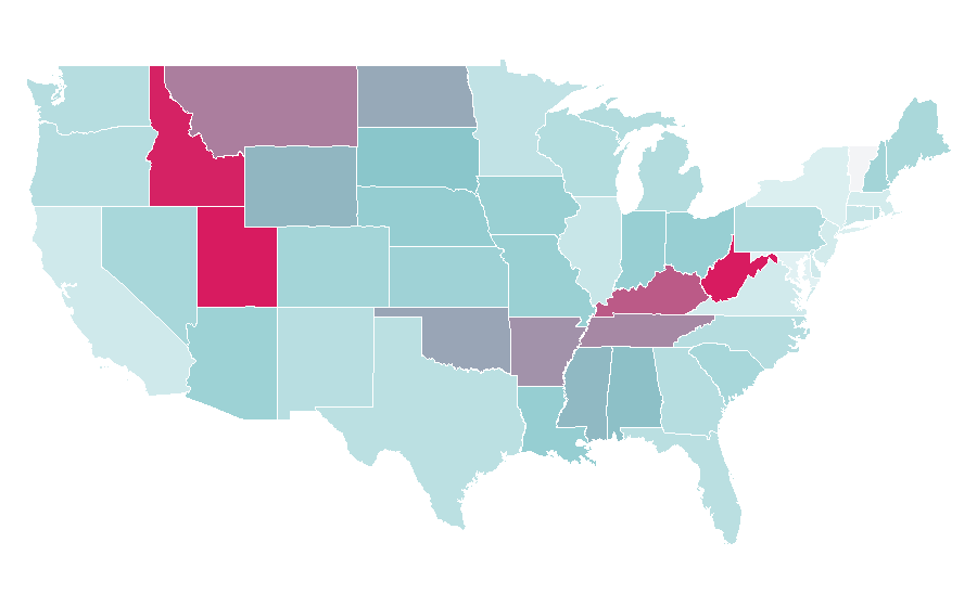 Affinity by region — Halo Hair Extensions, United States