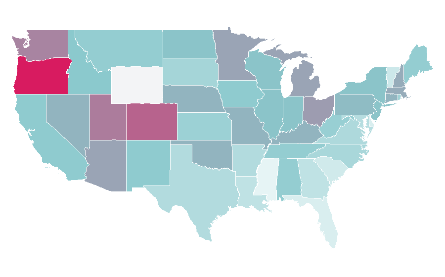 Affinity by region — Halsey, United States